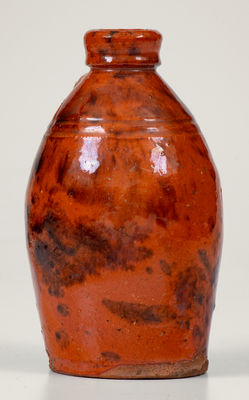 Miniature Glazed Pennsylvania Redware Jug, probably Pennsylvania