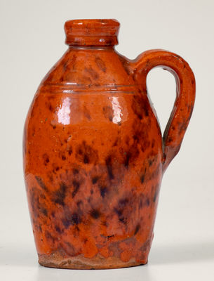 Miniature Glazed Pennsylvania Redware Jug, probably Pennsylvania