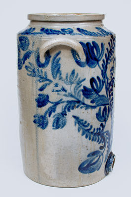 Exceptional 7 Gal. Baltimore Stoneware Water Cooler w/ Exuberant Decoration