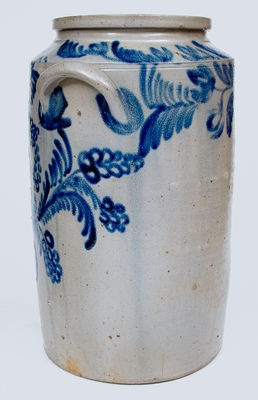 Exceptional 7 Gal. Baltimore Stoneware Water Cooler w/ Exuberant Decoration