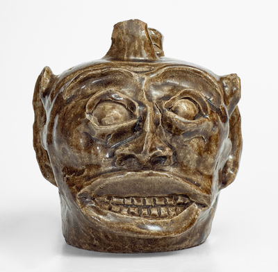 Edgefield District, South Carolina, Stoneware Face Jug, c1845-65