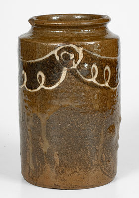 Attrib. Thomas Chandler, Edgefield District, SC Two-Color-Slip Stoneware Jar