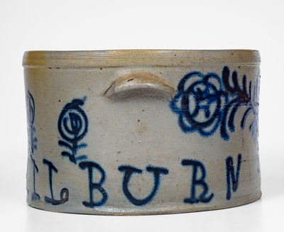 Important B. C. MILBURN / Alexandria Stoneware Butter Crock Inscribed 