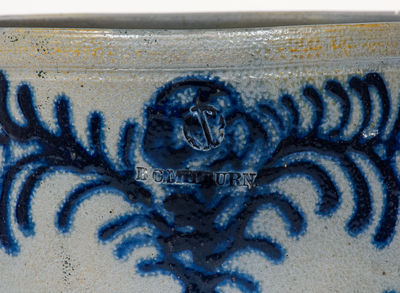 Important B. C. MILBURN / Alexandria Stoneware Butter Crock Inscribed 
