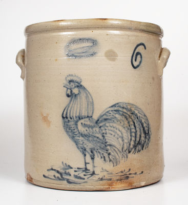 Salt glaze stoneware jug with image of a bird in cobalt blue by John Salt glaze stoneware jug with image of a bird in cobalt blue by John