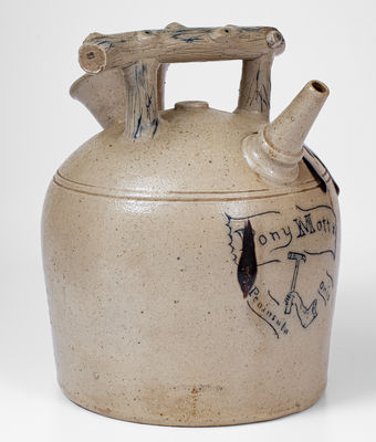 Extremely Rare "Pony Mott / Peninsula, Ohio" Stoneware Blacksmith's Harvest Jug