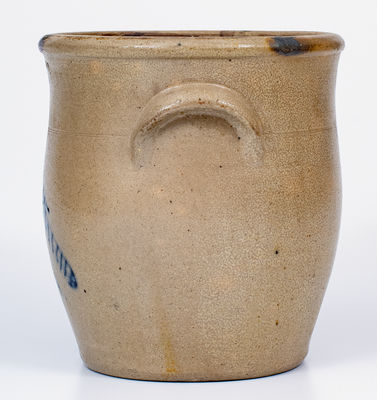 BUFFALO, NY / C. W. BRAUN Stoneware Jar w/ Slip-Trailed Bird Decoration