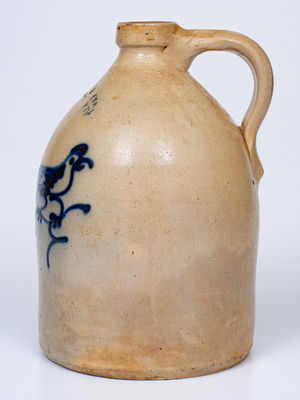 1 Gal. J. NORTON & CO. / BENNINGTON, VT Stoneware Jug w/ Bird Decoration