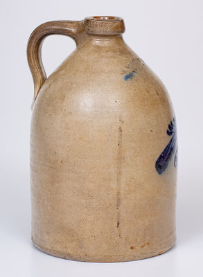 1 Gal. J. NORTON & CO. / BENNINGTON, Vermont Stoneware Jug w/ Bird Decoration