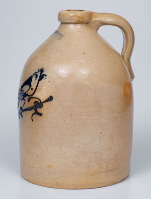 1 Gal. J. & E. NORTON / BENNINGTON, VT Stoneware Jug with Bird Decoration