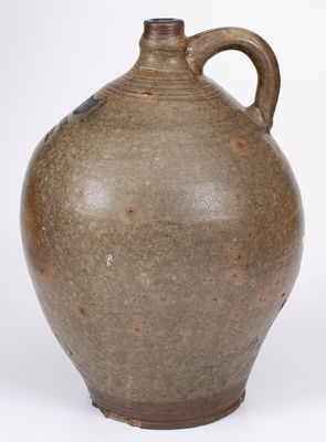 Fine and Scarce BOSTON / 1804 Stoneware Jug w/ Cobalt and Iron-Oxide Decoration