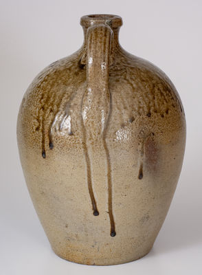 Exceptional J.A.C. (John A. Craven, Randolph County, NC) Stoneware Jug w/ Dramatic Glaze Runs