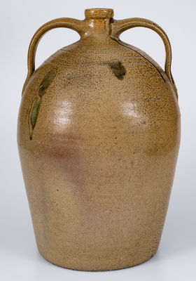 Scarce E. S. CRAVEN, Randolph County, NC Double-Handled Stoneware Jug