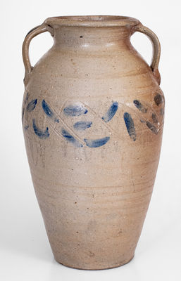 Fine Large J. H. OWEN, Moore County, NC Stoneware Vase, early 20th century