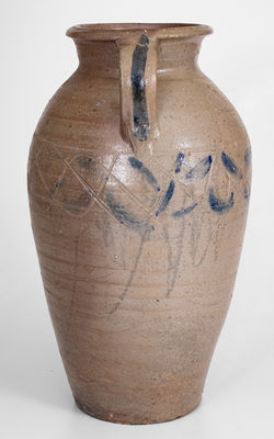 Fine Large J. H. OWEN, Moore County, NC Stoneware Vase, early 20th century