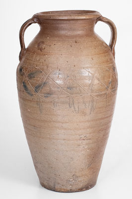 Fine Large J. H. OWEN, Moore County, NC Stoneware Vase, early 20th century