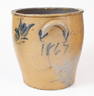 Monumental (8 or more Gal.) Stoneware Jar att. J. Swank, Johnstown, PA Dated 