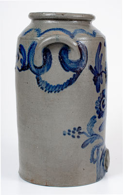 Exceptional Henry H. Remmey, Philadelphia Stoneware Water Cooler w/ Elaborate Flowering Urn Decoration