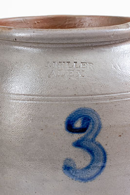 Extremely Rare J. MILLER / ALEX (James Miller / Alexandria, VA) Stoneware Jar, c1824-26