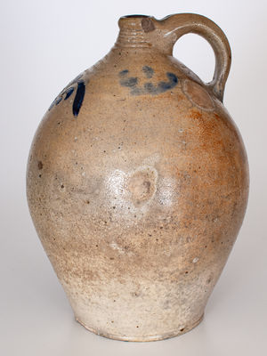 Very Fine C. CROLIUS, New York City Stoneware Jug w/ Incised Decoration