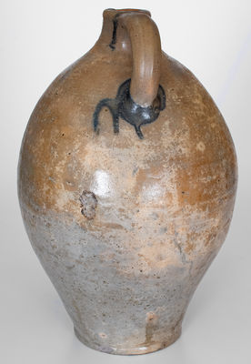 Connecticut Stoneware Jug w/ Incised Bird Decoration