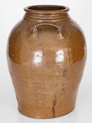 Scarce L. MILES Stoneware Jar, Lewis Miles, Stony Bluff, Edgefield District, SC