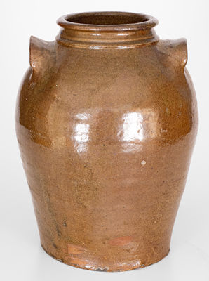Scarce L. MILES Stoneware Jar, Lewis Miles, Stony Bluff, Edgefield District, SC