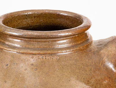 Scarce L. MILES Stoneware Jar, Lewis Miles, Stony Bluff, Edgefield District, SC