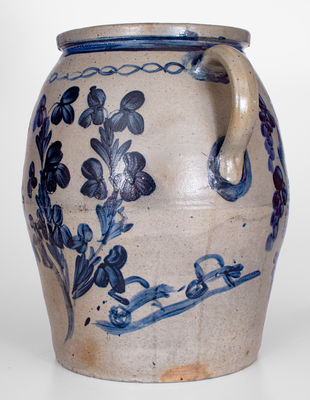 Monumental Baltimore Stoneware Jar w/ Wheelbarrow, Clover and Chainlink Designs