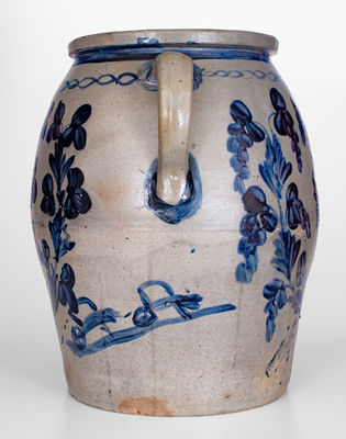 Monumental Baltimore Stoneware Jar w/ Wheelbarrow, Clover and Chainlink Designs