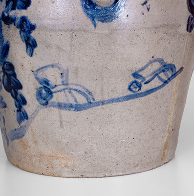 Monumental Baltimore Stoneware Jar w/ Wheelbarrow, Clover and Chainlink Designs