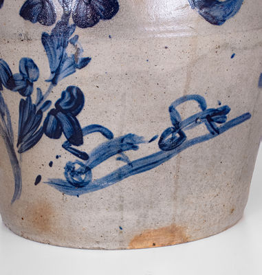 Monumental Baltimore Stoneware Jar w/ Wheelbarrow, Clover and Chainlink Designs