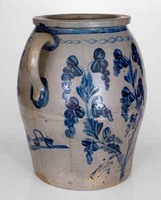 Monumental Baltimore Stoneware Jar w/ Wheelbarrow, Clover and Chainlink Designs