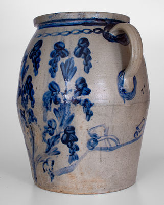 Monumental Baltimore Stoneware Jar w/ Wheelbarrow, Clover and Chainlink Designs