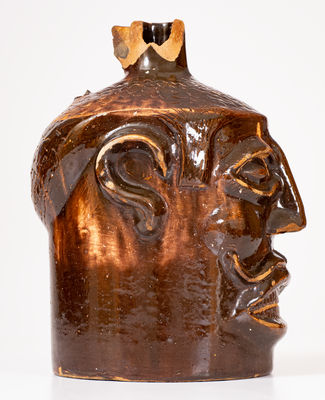 Exceptional Stoneware Face Jug attrib. Ernest Galloway, Paducah, Kentucky