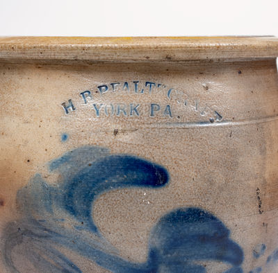 H. B. PFALTZGRAFF / YORK, PA Stoneware Cream Jar w/ Floral Decoration