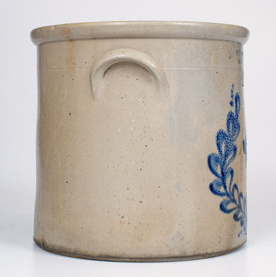 4 Gal. FULPER BROS. / FLEMINGTON, NJ Stoneware Crock w/ Wreath Decoration