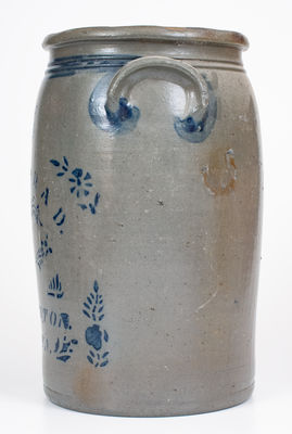 5 Gal. A. CONRAD / SHINNSTON, W. VA Stoneware Jar w/ Bold Cobalt Stenciling