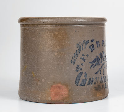 T. F. REPPERT / GREENSBORO, PA Stoneware Stenciled Butter Crock