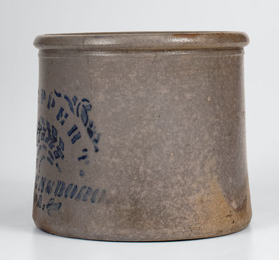 T. F. REPPERT / GREENSBORO, PA Stoneware Stenciled Butter Crock