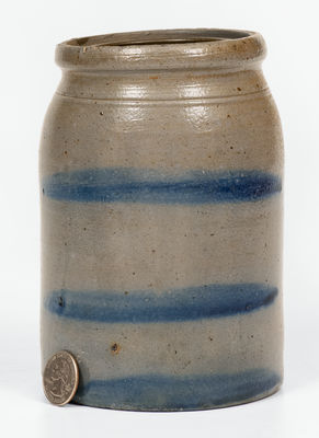 Small-Sized West Virginia Stoneware Striped Canning Jar