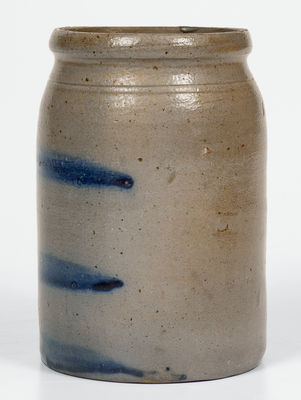 Small-Sized West Virginia Stoneware Striped Canning Jar