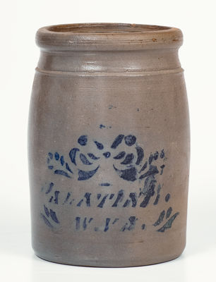 Small-Sized PALATINE, W. VA Stoneware Canning Jar