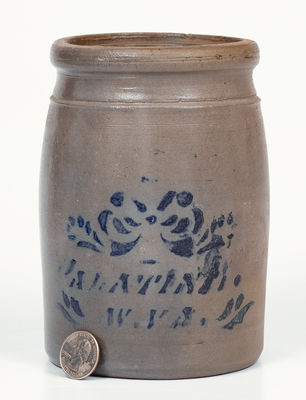 Small-Sized PALATINE, W. VA Stoneware Canning Jar