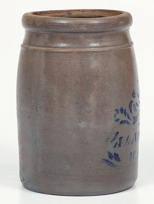 Small-Sized PALATINE, W. VA Stoneware Canning Jar