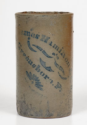 Narrow James Hamilton & Co. / Greensboro, PA Stoneware Canning Jar