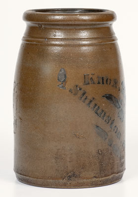 Knox, Haught & Co. / Shinnston, W. Va Stoneware Canning Jar