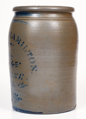 2 Gal. RICHEY & HAMILTON / PALATINE, W. VA Stoneware Jar