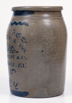 2 Gal. E. J. MILLER & CO. / ALEXANDRIA, Virginia Stoneware Advertising Jar