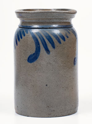 1/2 Gal. W. H. LEHEW & CO. / STRASBURG, VA Stoneware Jar w/ Swag Decoration